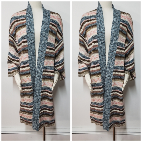 Anthropologie Lizzie Shimmer Knit Duster Kimono - Picture 5 of 11